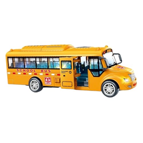 Milisten Schulbus mit Licht und Musik Robustes Modell Realistische Simulation Fördert Kreativität und Farberkennung für Jungen und Mädchen Spielspaß von Milisten