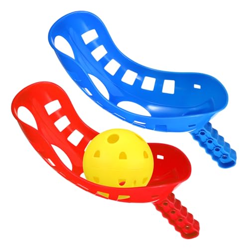Milisten Scoop Ball Set Teiliges Outdoor Sport Für Blauen Und Roten Griff Sowie Gelbem Ball Fördert Hand Auge Koordination Und Macht Spaß Im Freien von Milisten