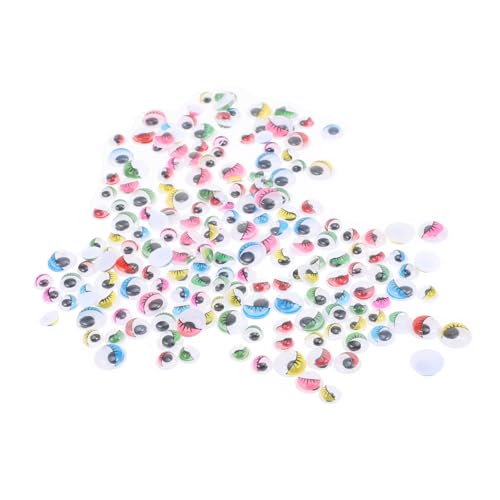 Milisten Selbstklebende Wackelaugen Aufkleber Bunte DIY Puppen Augen Sticker Basteln Deko Eltern Langlebig Farbecht Vielseitig für Möbel Karten von Milisten