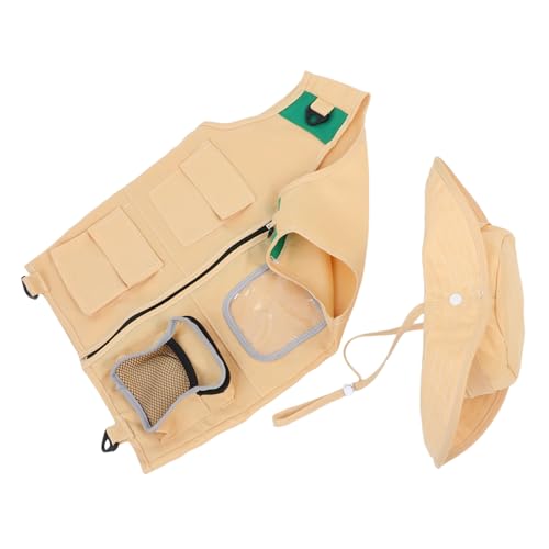 Milisten Set mit Atmungsaktivem Weste und Breitkrempigem Hut Leichtes Outdoor Kostüm für Sommer Robust und Bequem für Camping Reisen Rollenspiel und von Milisten