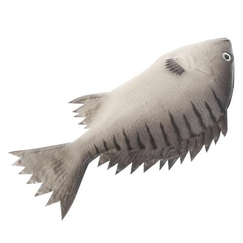 Milisten Simulation Fischmodell kinderspielzeug Fisch Dekoration Lernspielzeug für Kunststoff Tier Modell Simulation von Tierfiguren Fischfiguren Fisch-Modell Pu Grey von Milisten