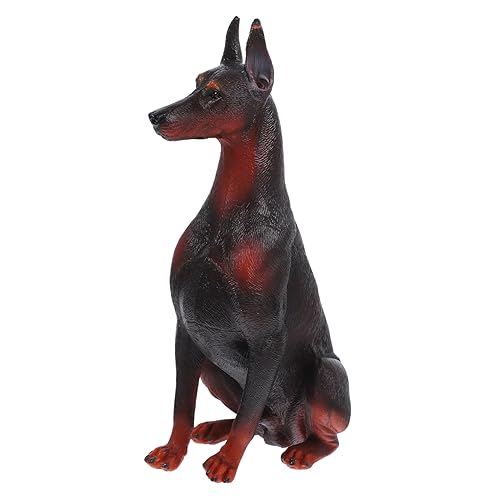 Milisten Simulation Realistischer Doberman Figur Hochwertige Kunststoff Tierfigur für Dekoration und Lernspielzeug für Simulationshund Modell für Sammler von Milisten