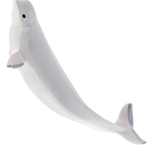 Milisten Simulationswal Figur aus Sicherem Realistisches Tiermodell für Bildungszwecke Fischbecken Dekoration Garten und Schreibtisch Deko Beluga von Milisten