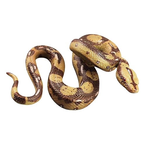 Milisten Simulierte Boa Constrictor Halloween -Requisite Halloween - Simulation Schlangenmodell Gefälschtes Schlangenspielzeug Realistische Schlangenfigur PVC Brown von Milisten