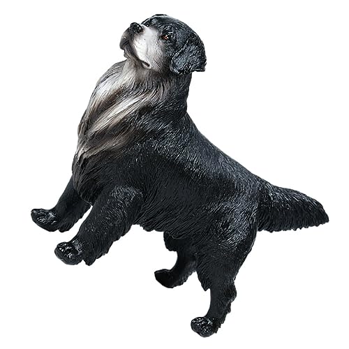 Milisten Simuliertes Golden Retriever Hundemodell Welpe Hundefiguren für Golden Retriever-Figur Hunde-Tierfiguren simulierter Hund Plastik Black von Milisten