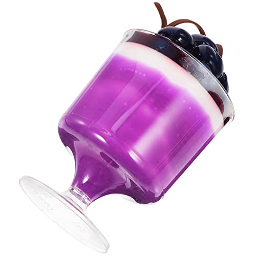 Milisten Simuliertes Obstpudding Modell Künstlicher Puddingbecher Für Desktop Und Cake Shop Accessoire Für Fensterdekoration Und Fotorequisiten von Milisten