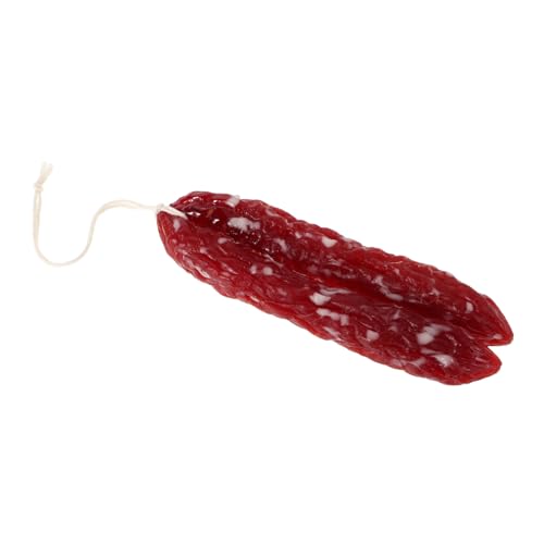 Milisten Simuliertes Wurstmodell deko Simulationsfutter künstliche Nahrungsmittel zur Ausstellung gefälschte Lebensmittel realistisch Party-Essen-Requisiten gefälschte Wurst PVC rot von Milisten