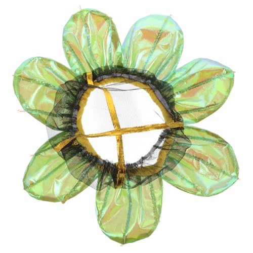 Milisten Sonnenblumenkopfbedeckung Blumenkostümhut Blumenkopfschmuck Für Lustiger Sonnenblumenhut Sonnenblumenpartyhut Sonnenblumenkostümzubehör Stoff Light Green von Milisten