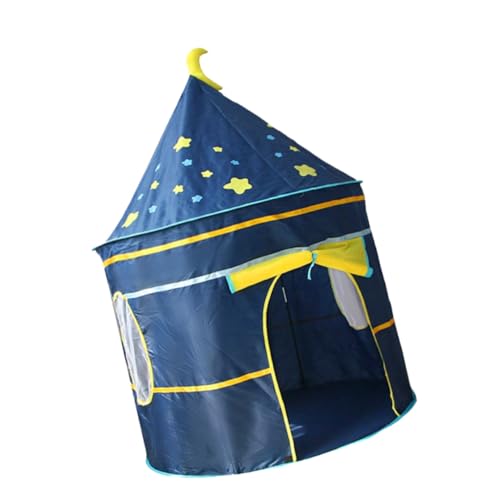 Milisten Spielzelt Burg Blau Faltbar Indoor Spielhaus für Mädchen Kreatives Spielhaus mit Bällen und Einfachem Aufbewahren von Milisten