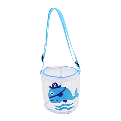 Milisten Spielzeugtasche Strandspielzeug Muschelsammelbeutel Hülse klein Gewebte Strandtasche Verstellbarer Schultergurt Handtasche Reißverschluss-Muschel-Mesh-Tasche Shell-Tasche PVC Blue Milisten Spielzeugtasche Strandspielzeug Muschelsammelbeutel Hülse klein Gewebte Strandtasche Verstellbarer Schultergurt Handtasche Reißverschluss-Muschel-Mesh-Tasche Shell-Tasche PVC Blue von Milisten