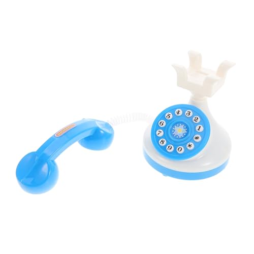 Milisten Spielzeugtelefon für Interaktives Wählscheibentelefon Retro Handy aus Robustem Kunststoff Tragbar und Batteriefrei Fördert Kreatives Rollenspiel und Fantasie Blau von Milisten