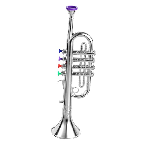 Milisten Spielzeugtrompete Instrumentenspielzeug für Musiktrompeten aus Kunststoff Musikinstrumente für Kleinkinder Musikinstrumente Lernen Trompete Plastik Silber Milisten Spielzeugtrompete Instrumentenspielzeug für Musiktrompeten aus Kunststoff Musikinstrumente für Kleinkinder Musikinstrumente Lernen Trompete Plastik Silber von Milisten