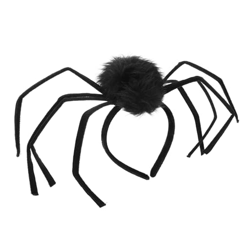 Milisten Spooky Spider Headband für Halloween Komfortables Haarband aus Velours Langlebiges Kostümzubehör für Karneval und Mottopartys Gruselige Fotorequisiten Wiederverwendbar und Farbecht von Milisten