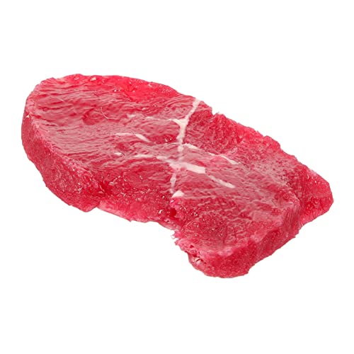 Milisten Steakmodell -Requisiten Requisiten Für Gefälschte Steaks Simulationsfleisch Realistisch Lebensmittel-Requisiten Zur Präsentation Suchen Party Steakimitat Mini Rot Harz von Milisten