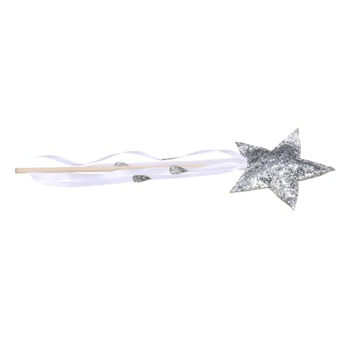 Milisten Sternförmiger Feenstab mit Glitzer für Mädchen Dekorativer Hexenstab für Bühnenauftritte Cosplay Party Requisite für Hochzeiten und Feiern von Milisten