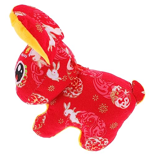 Milisten Stoff Kaninchenpuppe Kaninchen-Maskottchen-Puppe gefälschte Haustiere Stofftier-Maskottchen- Kaninchen-Maskottchen- Neujahrsdekorationen für Mondjahre Plüsch rot Milisten Stoff Kaninchenpuppe Kaninchen-Maskottchen-Puppe gefälschte Haustiere Stofftier-Maskottchen- Kaninchen-Maskottchen- Neujahrsdekorationen für Mondjahre Plüsch rot von Milisten