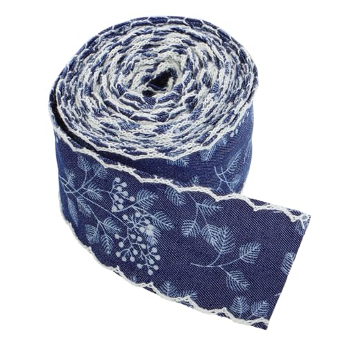 Milisten Stoffband Mit Spitzenbesatz, Ideales, Langlebiges Blaues Jean-Band Zum Basteln Und Nähen Von DIY-modeprojekten, Haarschmuck von Milisten