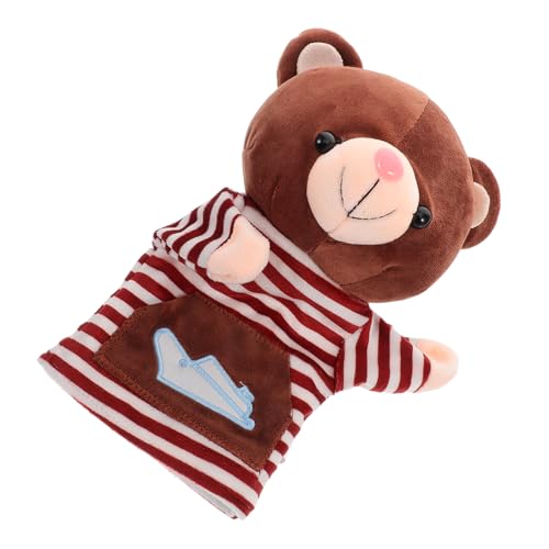 Milisten Stofftier-handpuppe Kinderpuppen Tierische Handpuppe Bausatz Für Handpuppen Puppe Plüschtiere Plüschhandpuppenspielzeug Familie Handpuppe Handbetätigte Plüschspielzeuge Light Brown von Milisten