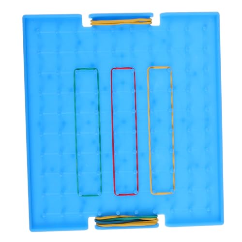 Milisten Studenten-Pinnwand Geoboards für Kindermathematik lernt Whiteboard geformte Steckbretter Wandtafel Platzwertkarten Übersetzungstafeln Geometrie Plastik Blue von Milisten