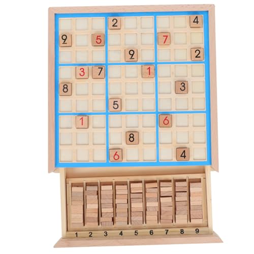 Milisten Sudoku Brettspiel Blau Zahlen Spielbrett mit Schublade Logikspiel für Kognitive Entwicklung Montessori Lernspielzeug Fördert Logisches Denken und Problemlösung von Milisten