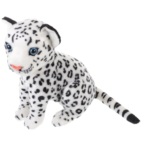 Milisten Cartoon Schneeleopard Plüschtier Kuschliger Stoffdoll Für Sofa-Dekoration Und Trost Weiches Tier-Spielzeug Für Einzigartiges von Milisten