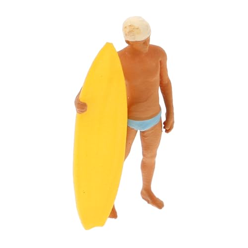 Milisten Surf Boy Model Wellensurfer- Miniatur-Strandzubehör zum Basteln Miniaturpersonen Figuren Mini-Leute Menschen Figuren Miniaturmenschen Mini-Surfbrett Harz von Milisten
