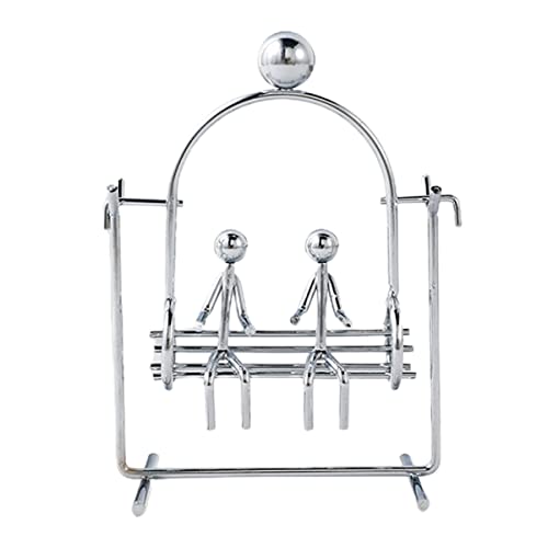 Milisten Swing Couple Balancing Toy Physikalisches Gleichgewichtsspielzeug aus Eisenkunst für Schreibtisch Balkon Auto als für Freunde zu Feiertagen von Milisten