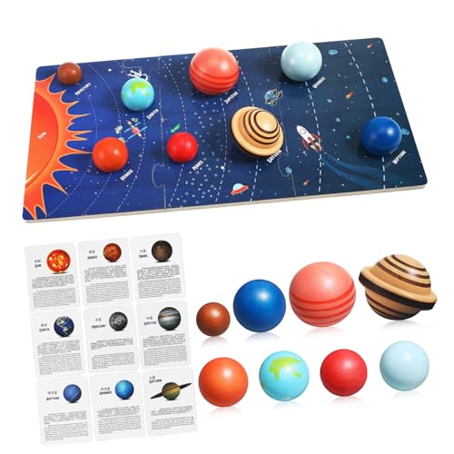 Milisten System Puzzle Planeten Holzspielzeug für Ab Jahren Pädagogisches Lernspiel Weltraumkenntnisse Langlebig und Sicher für Kleinen von Milisten
