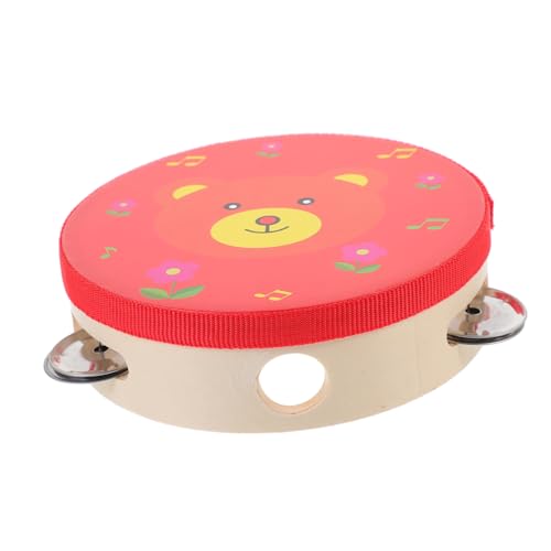 Milisten Tamburin Handtrommel Für Rotes Design Musikinstrument Hand Auge Koordination Und Konzentration Für Vorschule Und Musikspielzeug von Milisten
