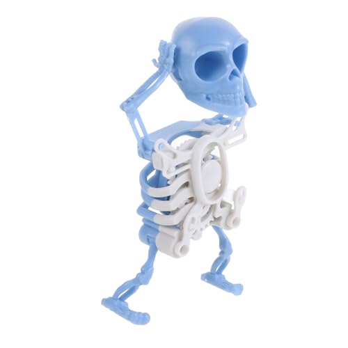 Milisten Tanzender Skelettmann Tanzender Halloween Auto Schüttelnder Halloween Dekorationen Rotierende Uhrwerk Figuren Armaturenbrett Wackelköpfe Auto von Milisten