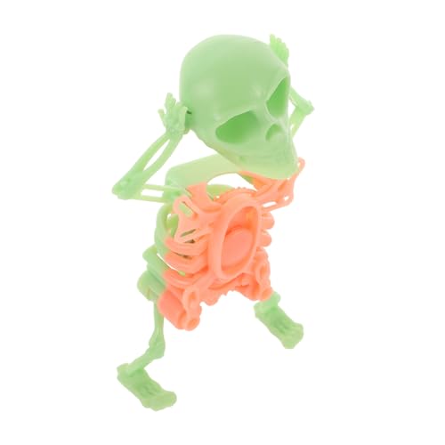 Milisten Tanzendes Skelett Mini Druck Wackelkopf für Halloween Mechanisches Deko für Schreibtisch und Skelett für Kreative Raumgestaltung von Milisten