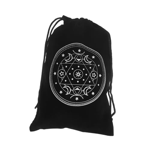 Milisten Tarot-Aufbewahrungstasche Taschen froh Tarothalter favorisieren Tasche mit Orakelkarten Tarotbeutel mit Kordelzug Tarot-Tasche kleine Schmucktasche Flanell Black Milisten Tarot-Aufbewahrungstasche Taschen froh Tarothalter favorisieren Tasche mit Orakelkarten Tarotbeutel mit Kordelzug Tarot-Tasche kleine Schmucktasche Flanell Black von Milisten