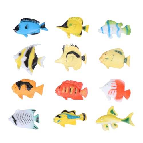 Milisten Teiliges Tropische Fischspielzeuge Modelle aus Mini Meerestiere für Realistische Simulation Pädagogisch Geeignet für Aquarium Lernspiele von Milisten