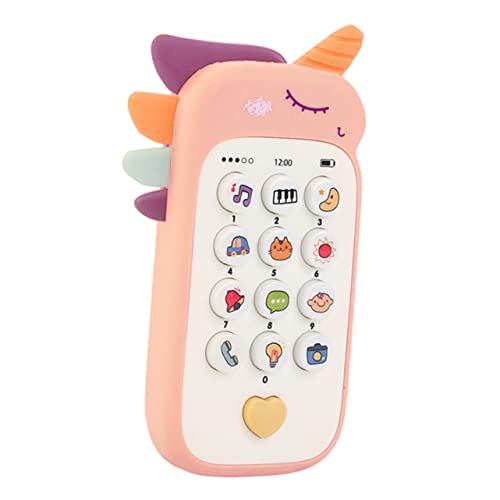 Milisten Telefon Multifunktionales Cartoon Handy für Kleinkinder Interaktives Lernspielzeug mit Musik und Licht Sicherer Telefon für Frühe Bildung von Milisten