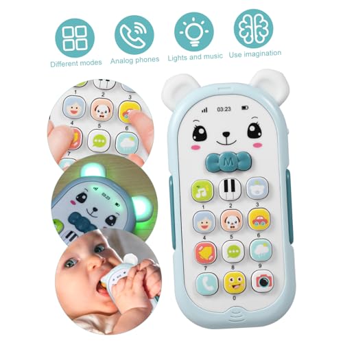 Milisten Telefonspielzeug mit Musik und Licht Interaktives Handyspielzeug für Junge Mädchen Monate Lernspielzeug mit Cartoon Design für Sprachliche Entwicklung Hellblau Milisten Telefonspielzeug mit Musik und Licht Interaktives Handyspielzeug für Junge Mädchen Monate Lernspielzeug mit Cartoon Design für Sprachliche Entwicklung Hellblau von Milisten