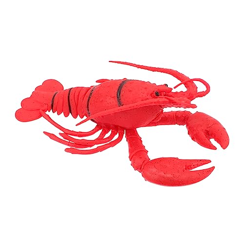 Milisten Tier Modell Simuliertes Meereslebewesen Quetschspielzeug für Aquarien Dekoration Hummer Modell mit Geräuschfunktion für Schreibtisch Dekoration von Milisten