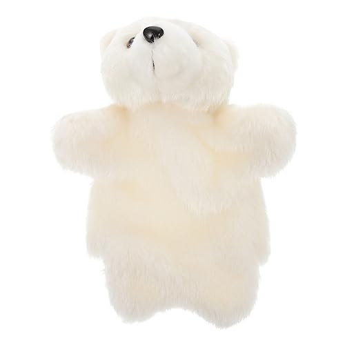 Milisten Tiergefüllte Handpuppe Eisbär Plüschspielzeug für Rollenspiele Geschichtenerzählen und Interaktives Lernen Geeignet für Kleinkinder von Milisten