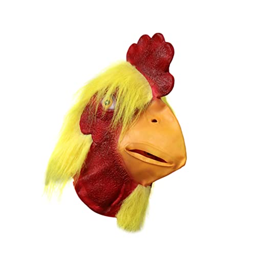Milisten Tiermaske Huhn Cosplay Hut für Halloween Karneval Kostümpartys Lustige und Atmungsaktive Tierkopfbedeckung für Unvergessliche Fotos und Auftritte von Milisten