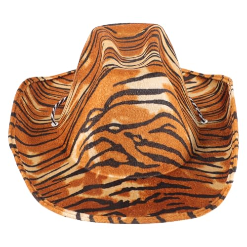 Milisten Tiger Druck Cowboyhut Verstellbarer Cowboyhut Für Western Themenpartys Dekorative Mütze Für Hochzeiten Cosplay Und Kostümpartys Mit Verarbeitung Milisten Tiger Druck Cowboyhut Verstellbarer Cowboyhut Für Western Themenpartys Dekorative Mütze Für Hochzeiten Cosplay Und Kostümpartys Mit Verarbeitung von Milisten