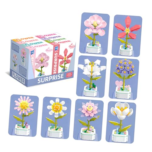 Milisten Blumen-bausteine Set Für Mädchen Spielzeug Motorik Und Fantasie Verschiedene Blütenvarianten Box Kunststoff Gefertigt von Milisten