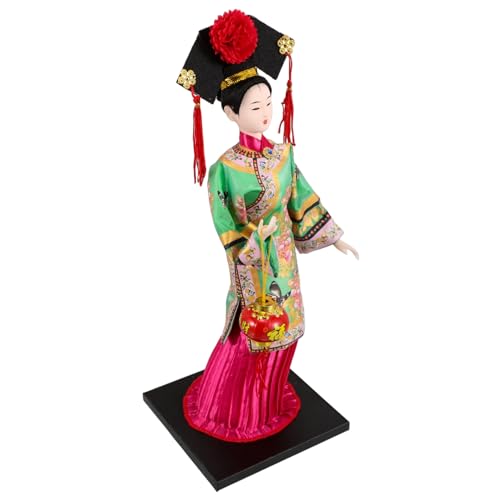 Milisten Traditionelle Kleidungpuppen basteln chinesische Plüschpuppe chinesische Puppenfigur chinesische sammelfigur Puppenfigurhandwerk Handwerkspuppenfigur Seidenfigur Polyester Green von Milisten
