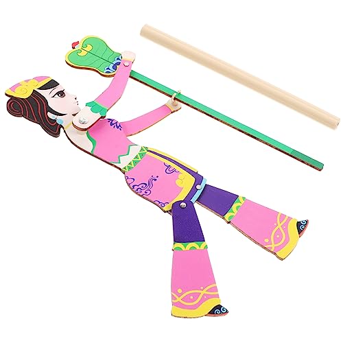 Milisten Traditionelles Chinesisches Schattenpuppen für Kindergarten Handgefertigte Marionette mit Steuerstange DIY Bastelset für Geschichtenerzählen Zufällige Farbwahl Zufällige Farbe von Milisten