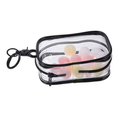 Milisten Transparente Aufbewahrungstasche Mini-Puppen-Aufbewahrungstasche Koffer Für Minifiguren Durchsichtiger Beutel Mit Kordelzug Im Freien Mini -Beutel Faltbar PVC Black von Milisten