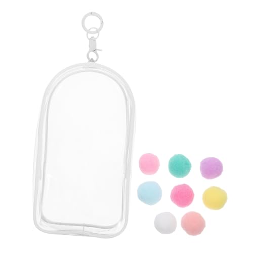 Milisten Transparente Puppenaufbewahrungstasche mit Schlüsselanhänger PVC Hochtransparentes Modell Display Bag für Reisen und Ausstellungen Weiß von Milisten