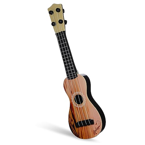 Milisten Ukulele Imitation Miniaturgitarre Musikinstrument für Anfänger Kunststoff Ukulele für Lernspielzeug Musikalischen Früherziehung Zufälliger Stil von Milisten