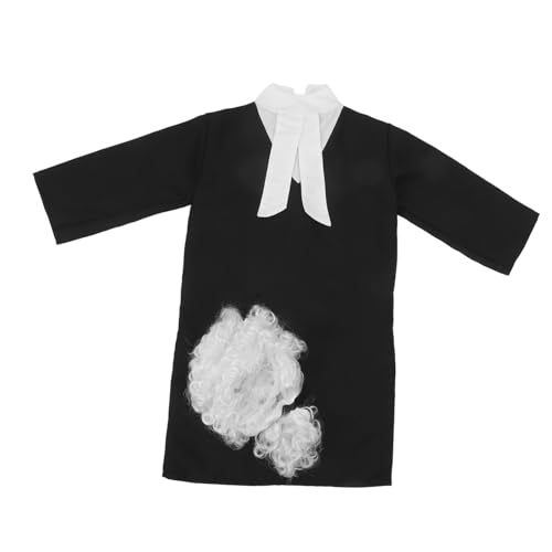 Milisten Unisex Anwaltskostüm mit Richterrobe und Perücke Atmungsaktives Flexibles Gerichtskostüm für Jungen Mädchen Realistisches Cosplay für Halloween Karneval Schulaufführungen Milisten Unisex Anwaltskostüm mit Richterrobe und Perücke Atmungsaktives Flexibles Gerichtskostüm für Jungen Mädchen Realistisches Cosplay für Halloween Karneval Schulaufführungen von Milisten