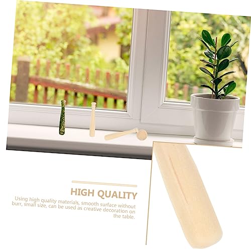 Milisten Unlackiertes Teiliges Mini Baseballschläger Set aus Natürlichem Holz DIY Bastelset für Bemalbare Mini Baseballschläger und Bälle Leichtes Holzspielzeug für Kreative Malprojekte von Milisten