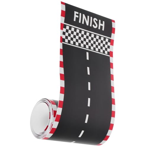 Milisten Verkehrsband Für Spielzeugautos DIY Verkehrsschienen-Aufkleber Straßenband Mit Verkehrszeichenmuster Eisenbahnschienen-Aufkleber Für Rennwagen-themenparty Verkehrsklebeband-aufkleb von Milisten