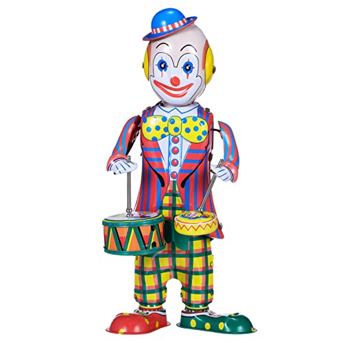 Milisten Vintage Clown Trommler Mechanisches Wackelspielzeug für Tischdekoration und Karnevalsgeschenke und Erwachsene Milisten Vintage Clown Trommler Mechanisches Wackelspielzeug für Tischdekoration und Karnevalsgeschenke und Erwachsene von Milisten