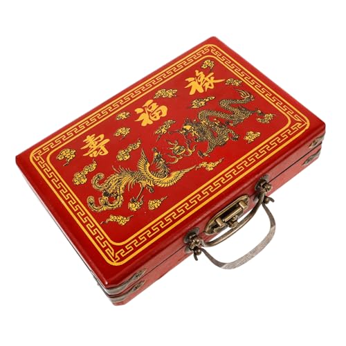 Milisten Vintage Holzbox mit Tragegriff Rechteckige Mahjong Aufbewahrungskiste mit Schnalle Geräumig und Robust für Mehrere Spielsets Handfreundlich Abgerundete Kanten als Milisten Vintage Holzbox mit Tragegriff Rechteckige Mahjong Aufbewahrungskiste mit Schnalle Geräumig und Robust für Mehrere Spielsets Handfreundlich Abgerundete Kanten als von Milisten